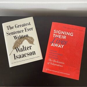 JUST IN Set of 2 Declaration of Independence Hardcover Books USA History Politic